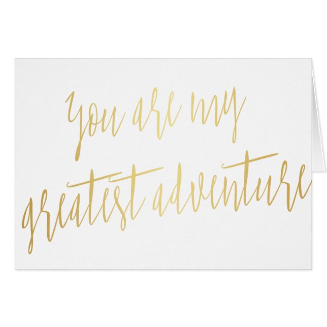 Moderno Script Gold "Eres mi mayor aventura" (Anverso (Horizontal))