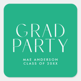 Moderno Sello para sobres simple de Fiesta Grad