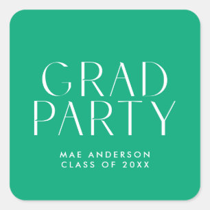 Moderno Sello para sobres simple de Fiesta Grad