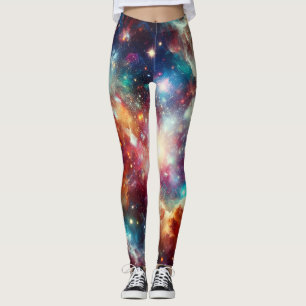Moderno sencillo: Galaxy Space Rock Guay Leggings