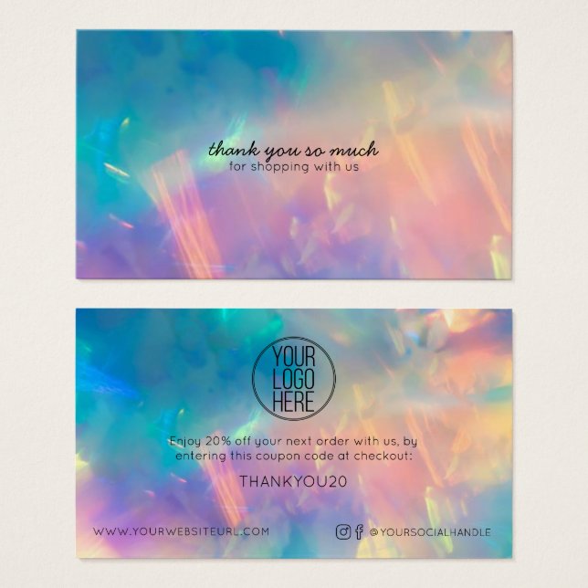 Moderno Sencillo SU LOGO AQUÍ Descuento del client (Anverso y reverso)