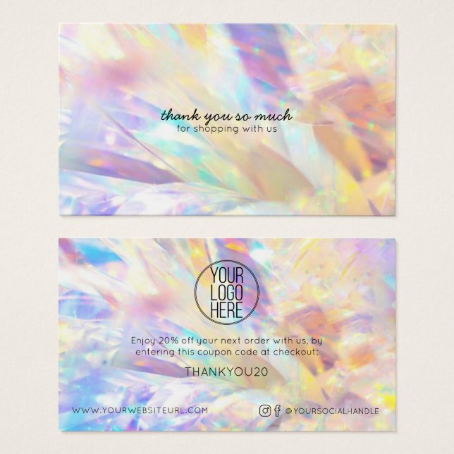 Moderno Sencillo SU LOGO AQUÍ Descuento del client (Anverso y reverso)