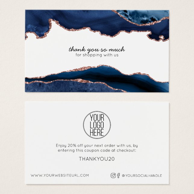 Moderno Sencillo SU LOGO AQUÍ Descuento del client (Anverso y reverso)