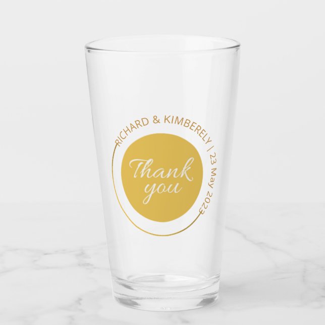 Moderno Simple Añadir Nombre Pareja Fecha Gracias  (Anverso)