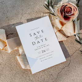 Moderno simple no foto Guardar la invitación de fe