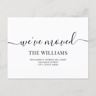 Moderno Simple Nos Mudamos Tarjeta de Anuncio de N