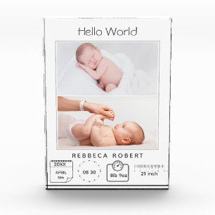 Moderno Simple Nuevo Bebé Personalizado 2 Foto 