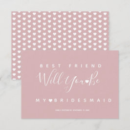 Moderno Simple Rosa y Corazones Invitación de Dama