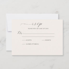 Moderno Smokey Gold y Line Floral Ampersand RSVP