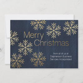 Moderno Snowflakes Feliz Navidad Empresarial