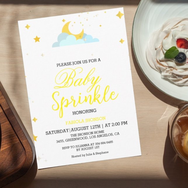 Moderno sobre la invitación a la ducha de bebé bru (Subido por el creador)