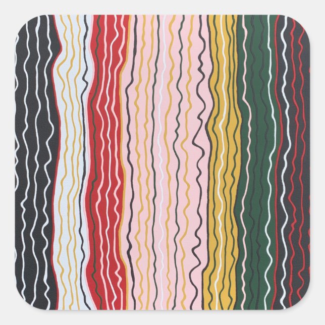 Moderno Squiggles 2 Pegatinas (Anverso)