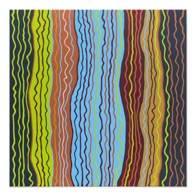 Moderno Squiggles 4 Poster perfecto (Anverso)