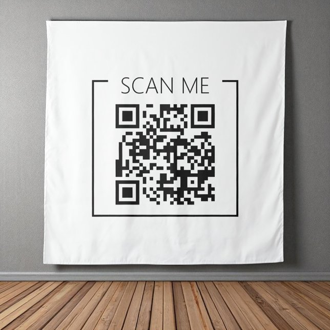 Moderno Tapiz Empresarial de Código QR Minimalista (Subido por el creador)