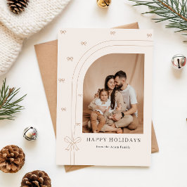 Moderno Tarjeta de Navidad con Foto de Familia con