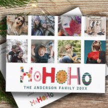 Moderno Tarjeta de Navidad Ho Ho Ho 8 Fotos