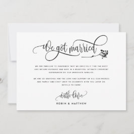 Moderno Tenemos Boda Casada / Invitación Elope