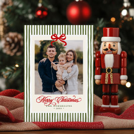 Moderno Tradicional Feliz Navidad Nombre y Foto