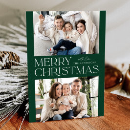 Moderno Verde Feliz Navidad 2 Foto