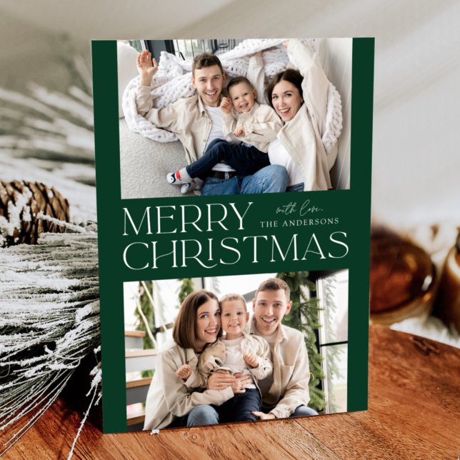 Moderno Verde Feliz Navidad 2 Foto (Subido por el creador)