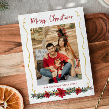 Moderno verde oro Feliz Navidad 1 Foto