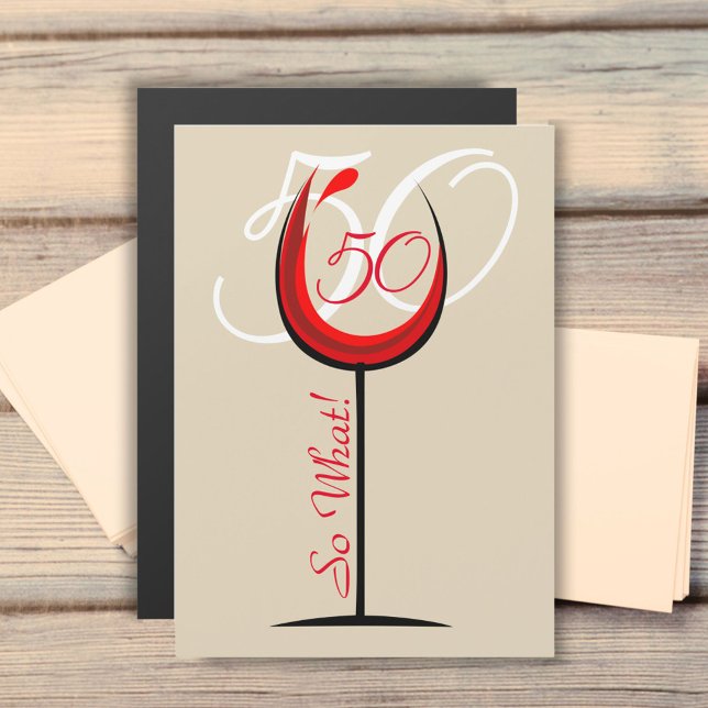 Moderno Vidrio Rojo Motivacional 50 cumpleaños (Subido por el creador)
