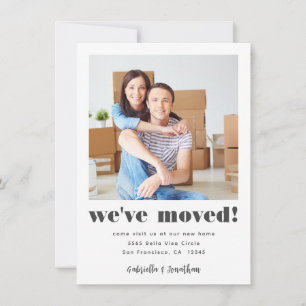 Moderno Weve Moved Photo New Home Invitación