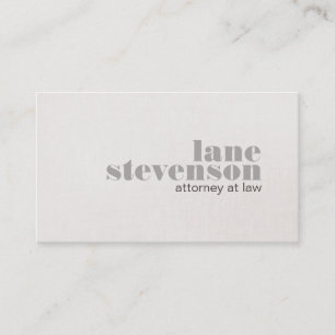 Moderno y audaz abogado de letras en la tarjeta de