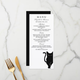Moderno y capataz menú Boda de gato negro