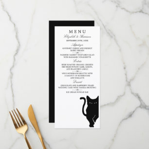 Moderno y capataz menú Boda de gato negro