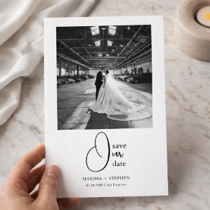 Moderno y Chic Anuncio de Boda Editorial para Guar