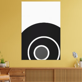 Moderno y dinámico arte concéntrico gris blanco ne