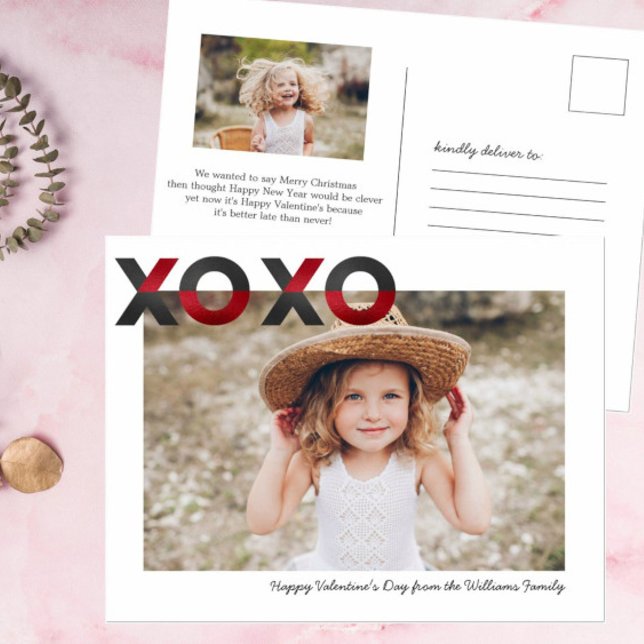 Moderno y dulce | Tarjeta de fotos de San Valentín (Subido por el creador)