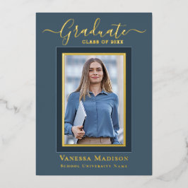 Moderno y elegante | 1 Invitación de Graduación de