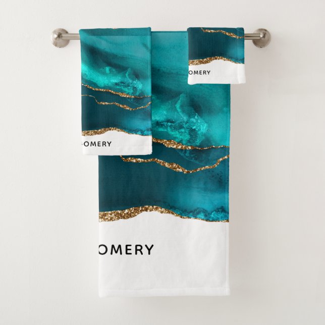 Moderno y elegante Agate Verde azulado y cinta de  (In situ)