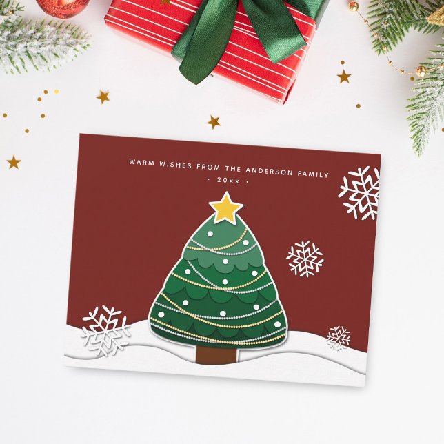 Moderno y elegante árbol de Navidad copos de nieve (Subido por el creador)