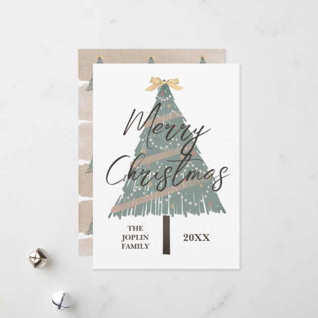 Moderno y elegante árbol de Navidad sin foto (Anverso/Reverso In Situ)