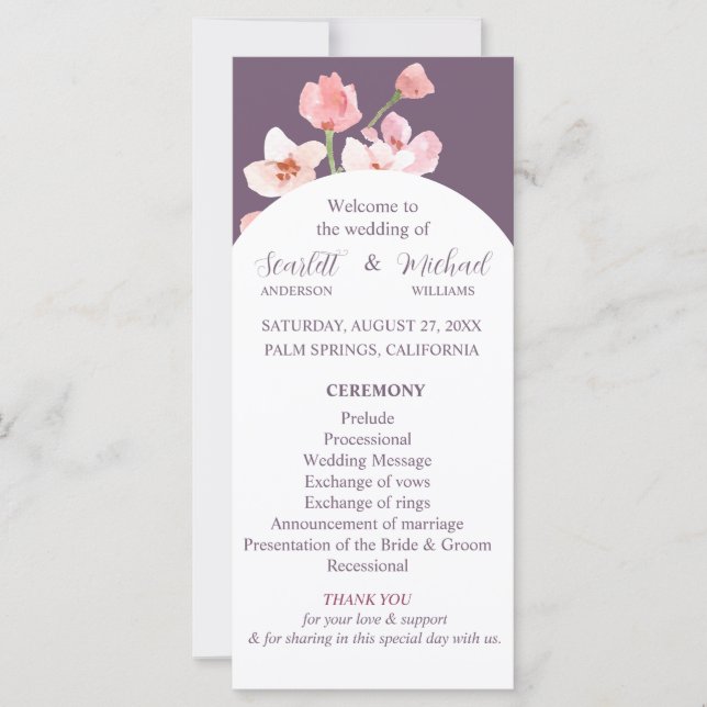 Moderno y elegante arco floral terrestre (Anverso)