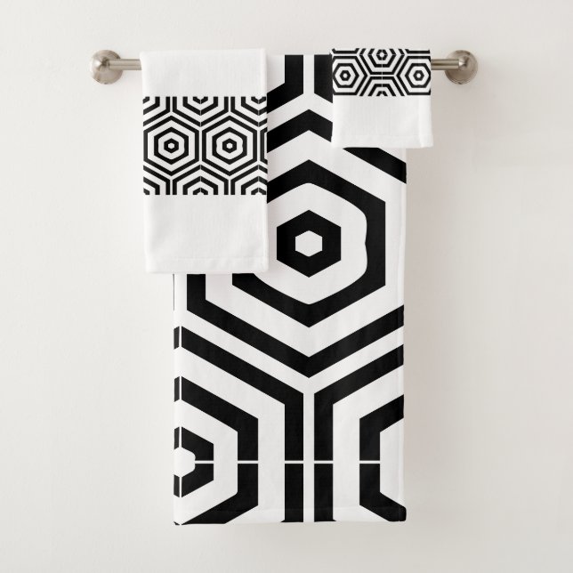 Moderno y elegante baño negro y blanco (In situ)