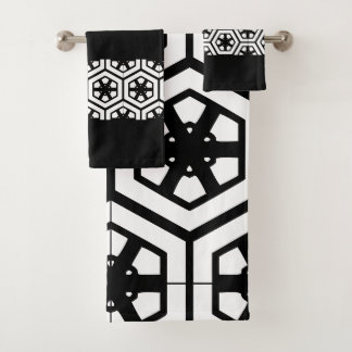 Moderno y elegante baño negro y blanco
