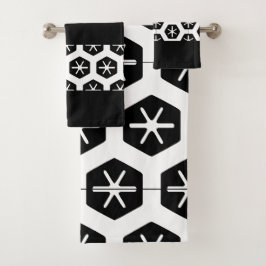 Moderno y elegante baño negro y blanco