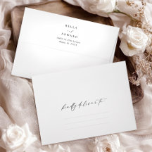 Moderno y elegante Boda de caligrafía negra blanca