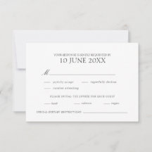 Moderno y elegante Boda RSVP