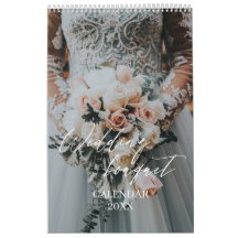 Moderno y elegante calendario de fotos del bouquet