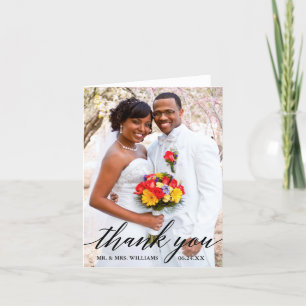 Moderno y elegante caligrafía Boda Nota fotográfic