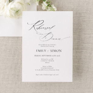 Moderno y elegante ensayo de bodas Invitación a la