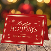 Moderno y elegante Felices Vacaciones de Negocios