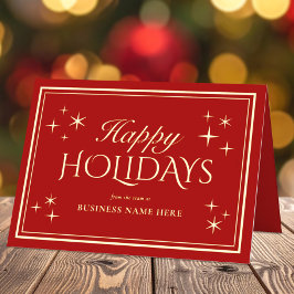 Moderno y elegante Felices Vacaciones de Negocios