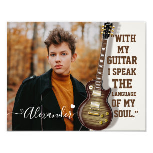 Moderno y elegante foto y nombre de la guitarra el