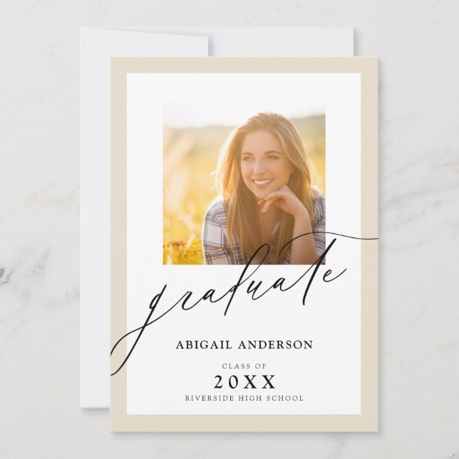 Moderno y elegante guión 2 Graduación de fotos (Anverso)